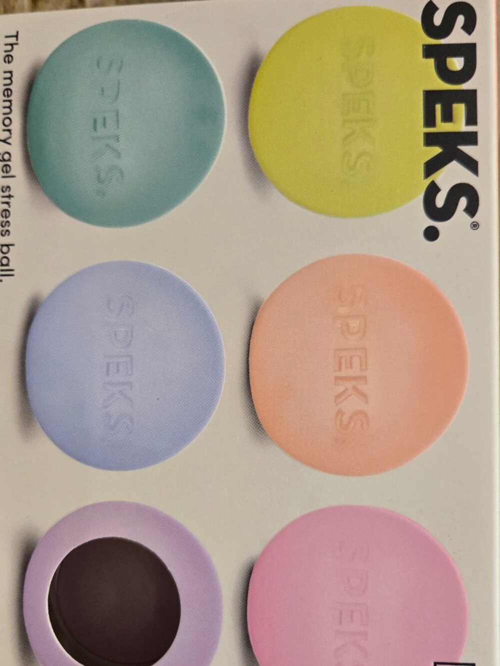 SPEKS GUMP Mini Squishy Stress Ball Rainbow Pack of 6 - BNIB